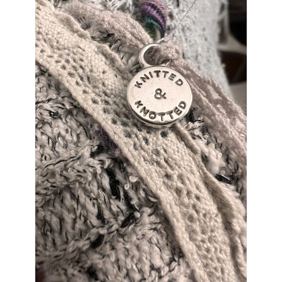 anthropologie Sweater Cable Knit Front Zip M Gray Blend Polyester - Picture 6 of 7